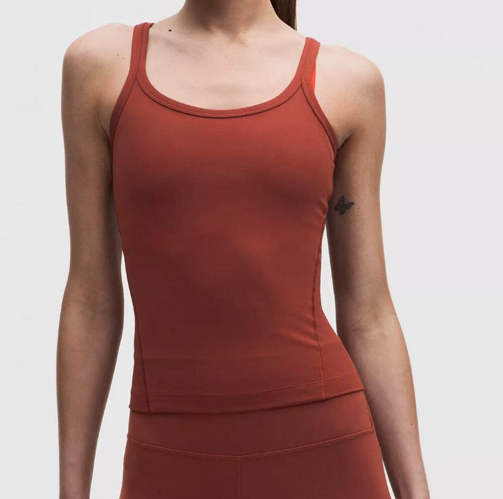 Lululemon Align Scoop Waist Length Tank Sz 6 Cranberry Charm NWT